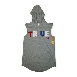 True Religion Sleeveless Hoodie Gray  Size M